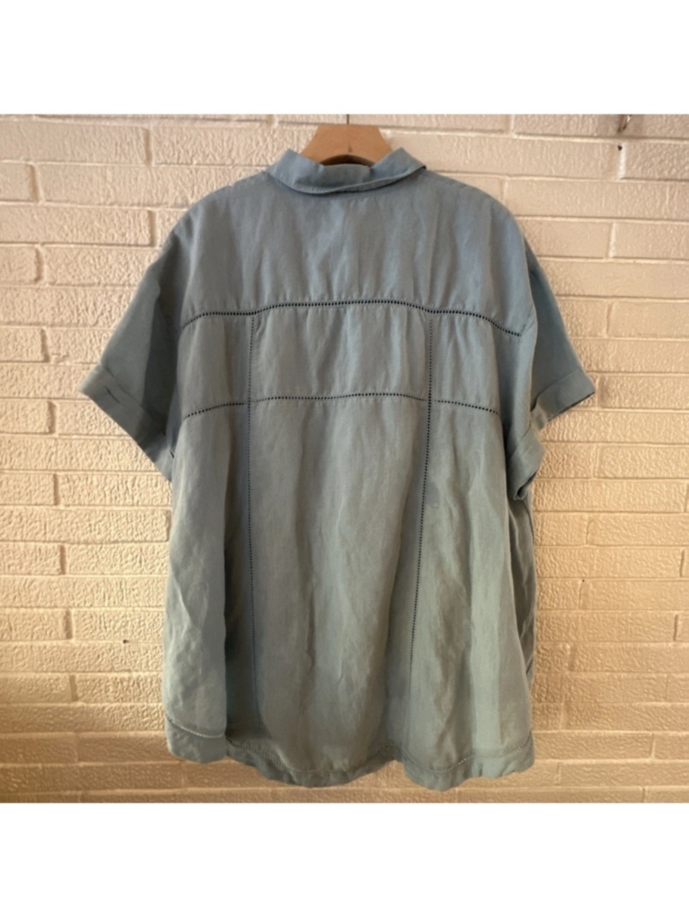 FREE PEOPLE COTTON WEEKENDER TOP LARGE - Picture 5 of 6